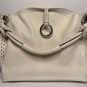 Vintage BCBG Maxazria Large White Leather Shoulder Bag